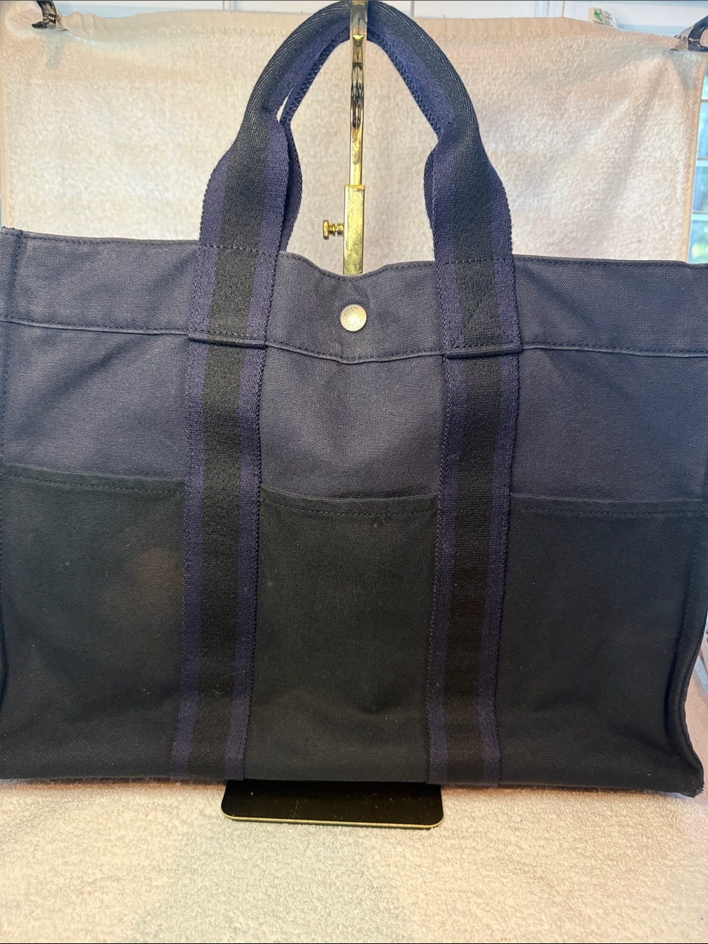 HERMÉS Fourre Tout MM Canvas Tote Bag